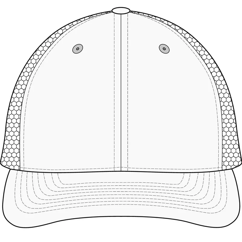 USA-Made Trucker Cap in Black/ White