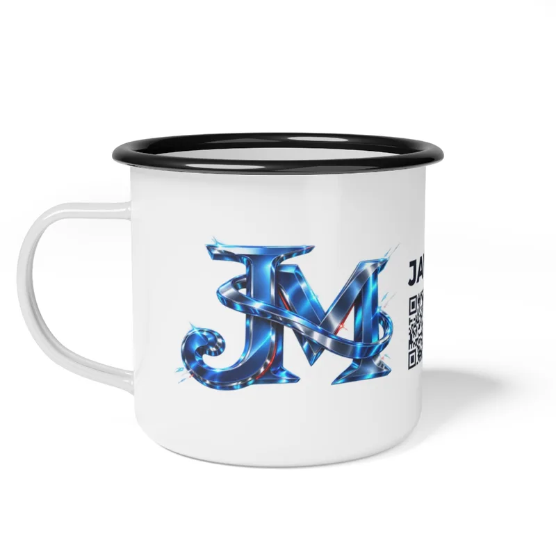 Enamel Camp Cup in Black Rim