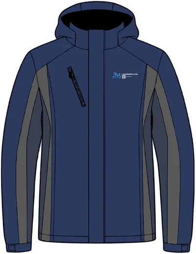 Colorblock 3-in-1 Jacket in Admiral Blue/ Black/ Magnet