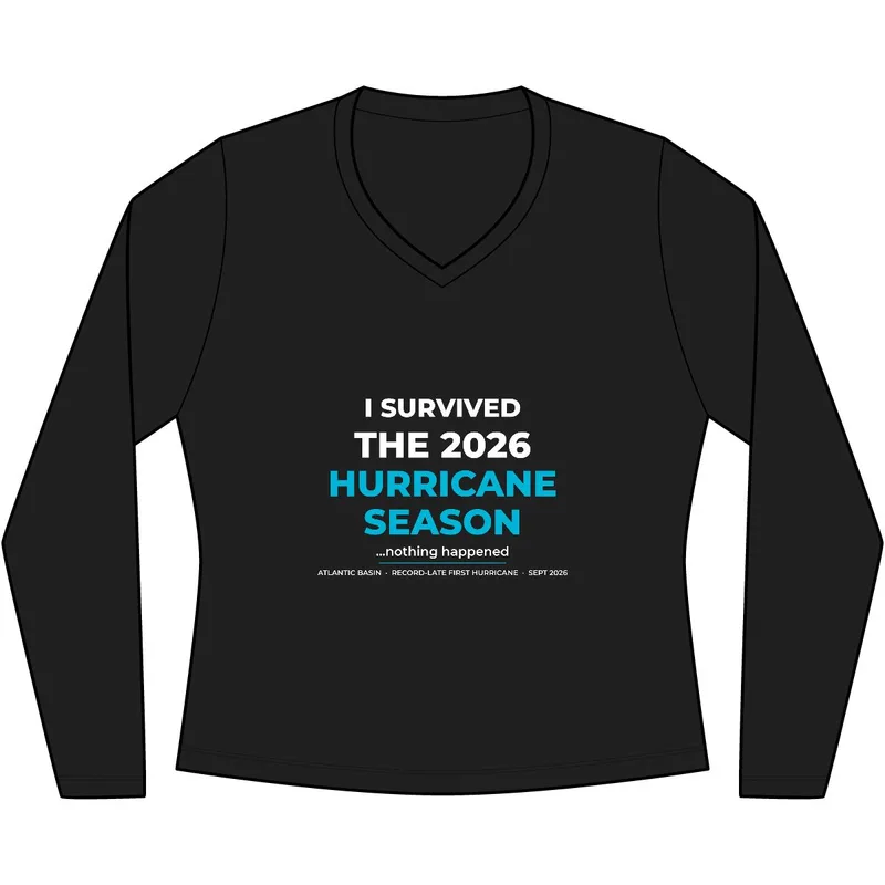 Women's Perfect Tri Long Sleeve V-Neck Tee in Black