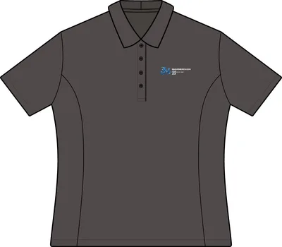 Women's PosiCharge Electric Heather Polo in Grey-Black Electric