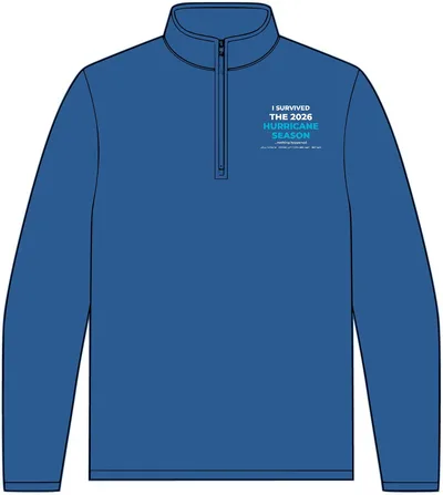 Microterry 1/4-Zip Pullover in Aegean Blue