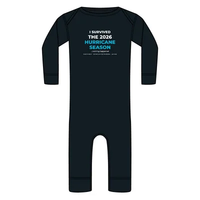 Infant Long Legged Baby Rib Bodysuit in Black