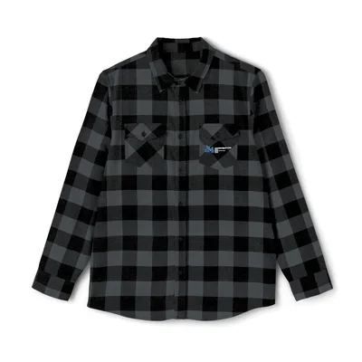Unisex Flannel Shirt in Charcoal Heather/ Black