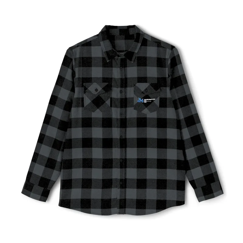 Unisex Flannel Shirt in Charcoal Heather/ Black