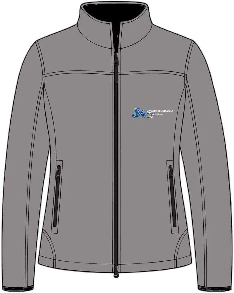 Women's Glacier Soft Shell Jacket in Smoke Grey/ Chrome