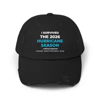 Unisex Distressed Cap — Black · One size