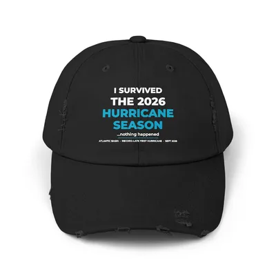 Unisex Distressed Cap in Black