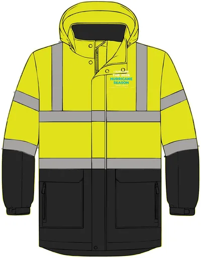 ANSI 107 Class 3 Safety Heavyweight Parka in Safety Yellow/ Black/ Reflective