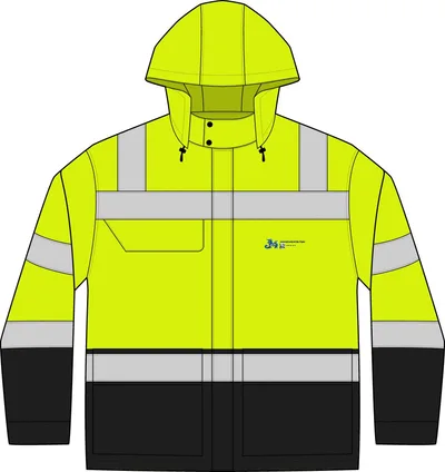 ANSI 107 Class 3 Waterproof Ripstop 3-In-1 Parka in Safety Yellow