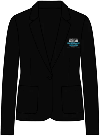 Women's Relaxed Knit Blazer in Deep Black