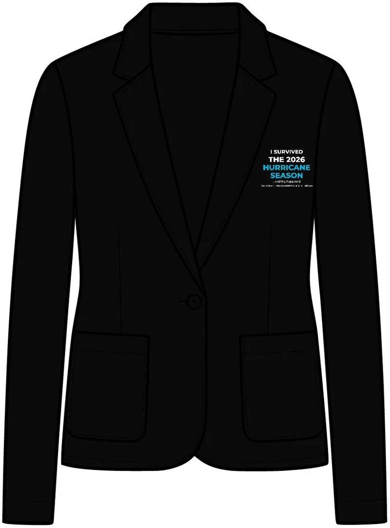 Women's Relaxed Knit Blazer in Deep Black