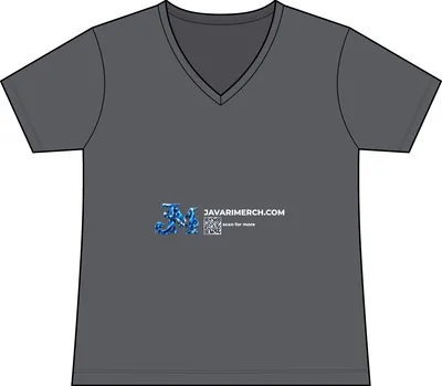 Women’s Cotton V-Neck T-Shirt in Heavy Metal