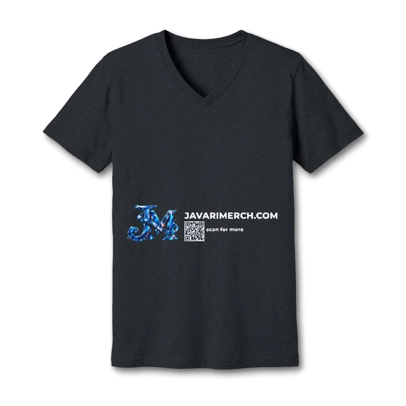 Unisex Heather CVC V-Neck Tee in Dark Grey Heather