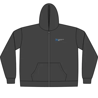 Women's Relax Faded Zip Hood in Faded Black