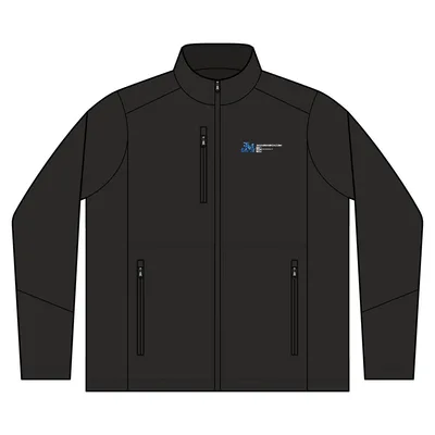 Digi Stripe Fleece Jacket in Black