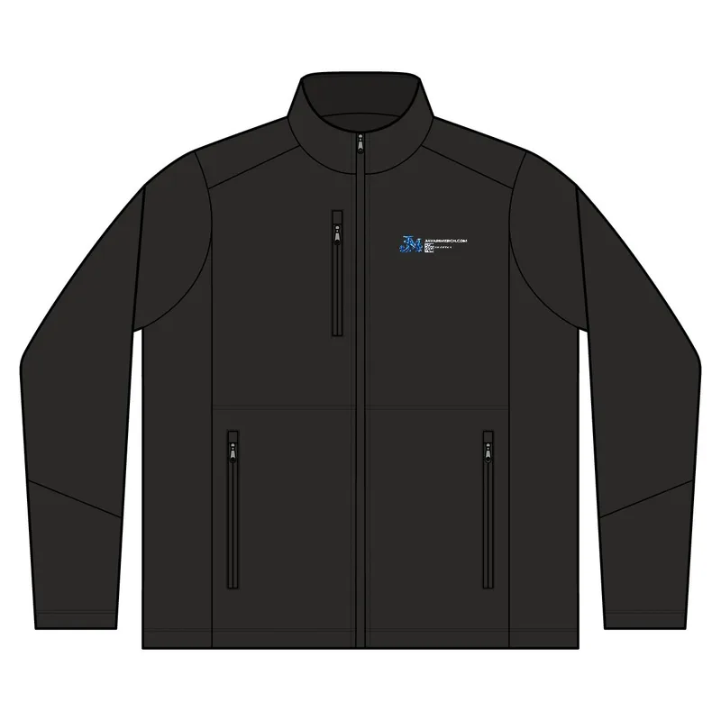 Digi Stripe Fleece Jacket in Black