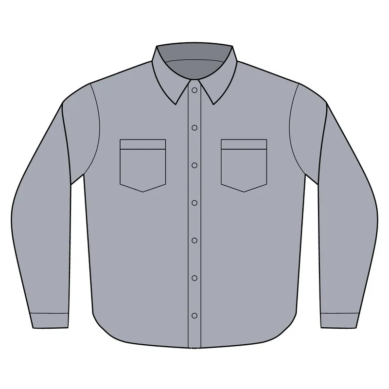 Slub Chambray Shirt in True Navy