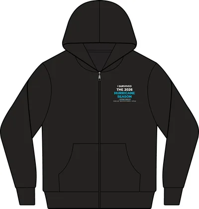 Unisex Triblend Lightweight Full-Zip Hooded Long Sleeve Tee in Charcoal Black TriBlend