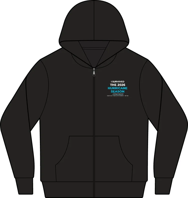 Unisex Triblend Lightweight Full-Zip Hooded Long Sleeve Tee in Charcoal Black TriBlend