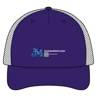 Printed Five-Panel Trucker Cap — Purple Ranges/ Lavendar Sophia G · One size