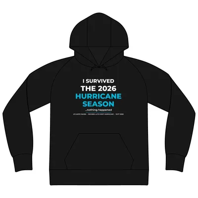 Raglan Colorblock Pullover Hooded Sweatshirt in Black/ Vintage Heather
