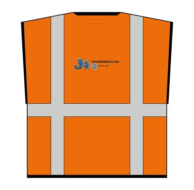 Unisex Economy Mesh 6-Pocket Vest in Orange