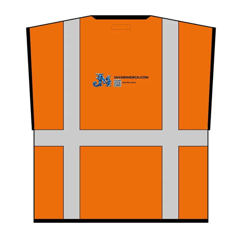 Unisex Economy Mesh 6-Pocket Vest in Orange