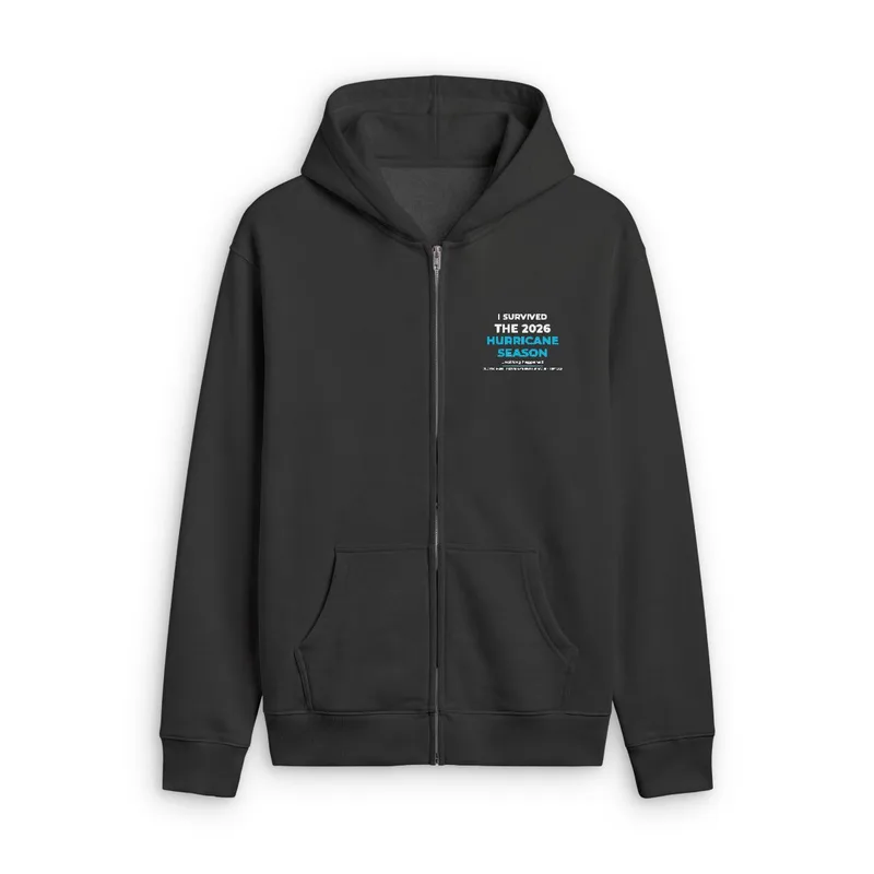 Unisex Relax Faded Zip Hood in Faded Black