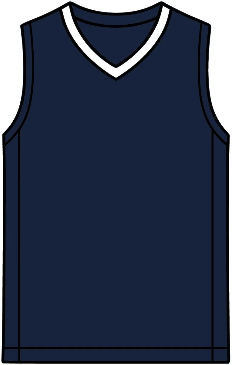 Rival Basketball Rev Jersey in True Navy/ White