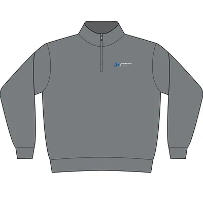 Super Heavyweight 1/4-Zip Pullover Sweatshirt in Graphite Heather