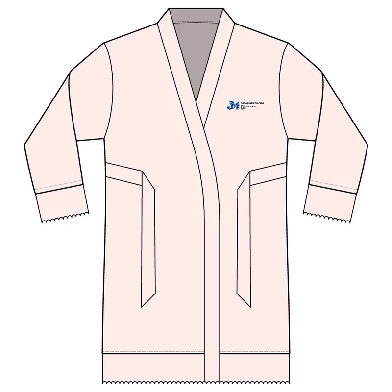 Satin Bridal Robe in Blush