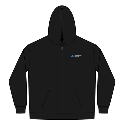 PosiCharge Tri-Blend Wicking Fleece Full-Zip Hooded Jacket in Dark Grey Heather