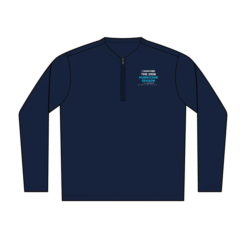 Club 1/4-Zip Pullover in True Navy/ White