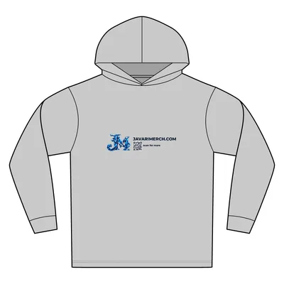 Unisex Bahama Performance Hooded Long Sleeve T-Shirt in Heather Grey