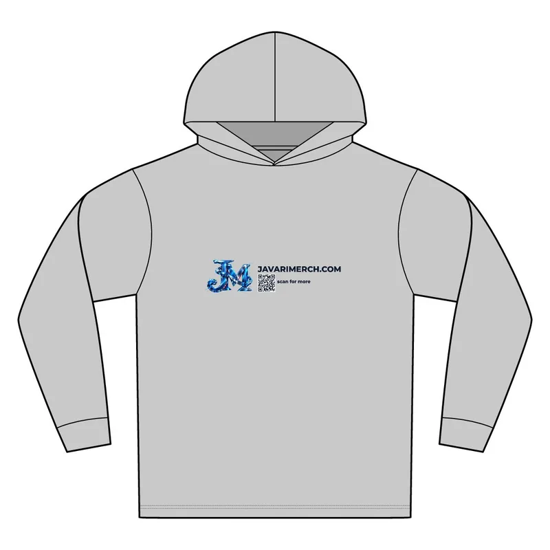 Unisex Bahama Performance Hooded Long Sleeve T-Shirt in Heather Grey