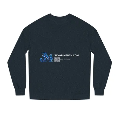 Unisex Crew Neck Sweatshirt in Classic Navy Heather