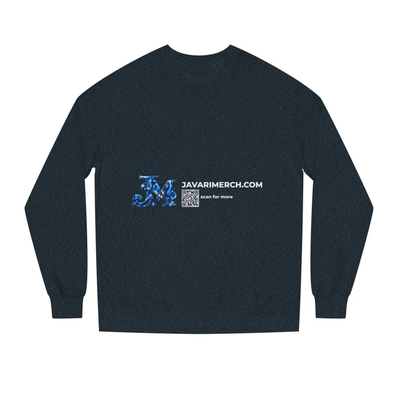 Unisex Crew Neck Sweatshirt in Classic Navy Heather