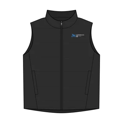 Women's Puffer Vest in Deep Black