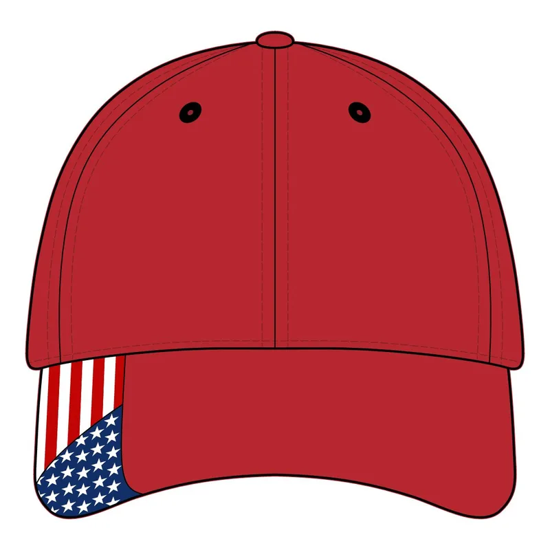USA Flag Mesh Cap in Red/ USA Mesh