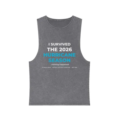 Unisex Stonewash Tank Top in Ash Stone