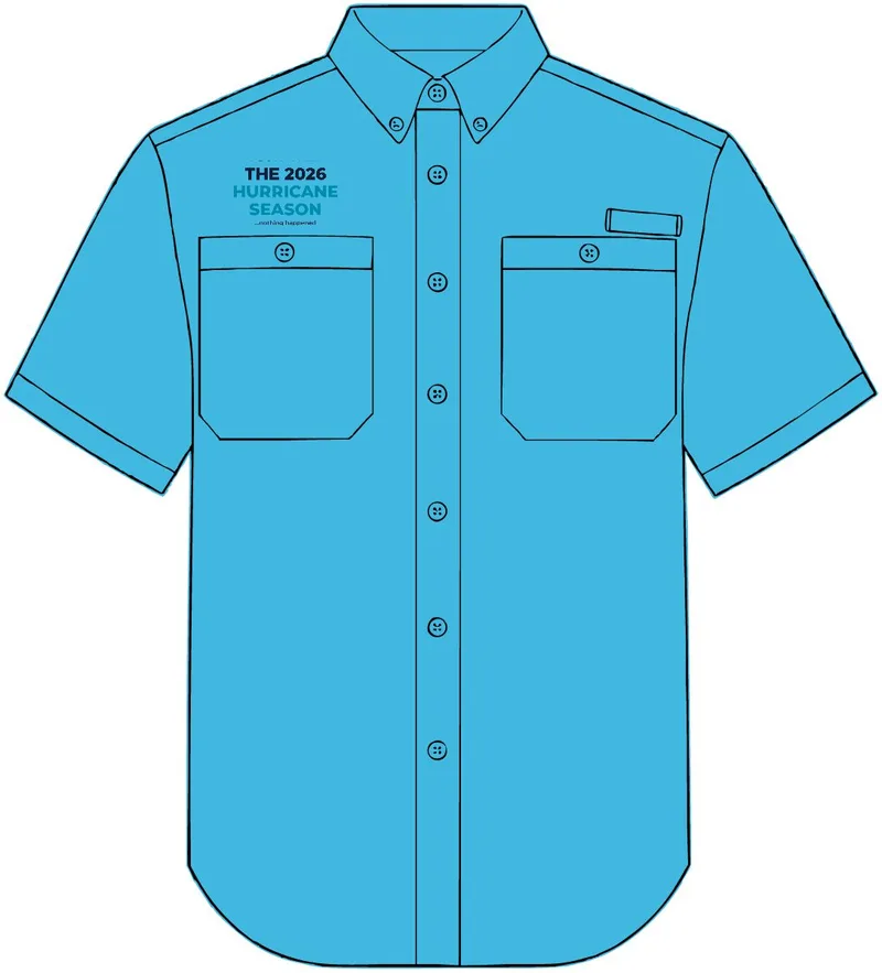 Men's Hatteras Performance Short Sleeve Fishing Shirt in Aqua Blue
