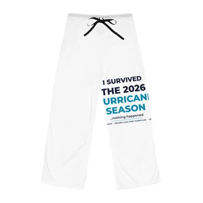 Women's Pajama Pants (AOP) in White stitching