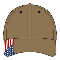 Camo Woven USA Flag Cap — Xtra/ USA Flag · One size