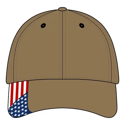 Camo Woven USA Flag Cap in Xtra/ USA Flag