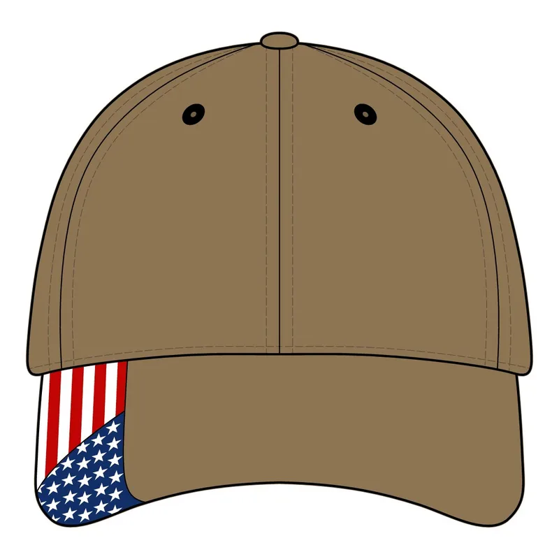 Camo Woven USA Flag Cap in Xtra/ USA Flag