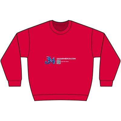 Unisex CVC Ring Spun Crewneck Sweatshirt in True Red