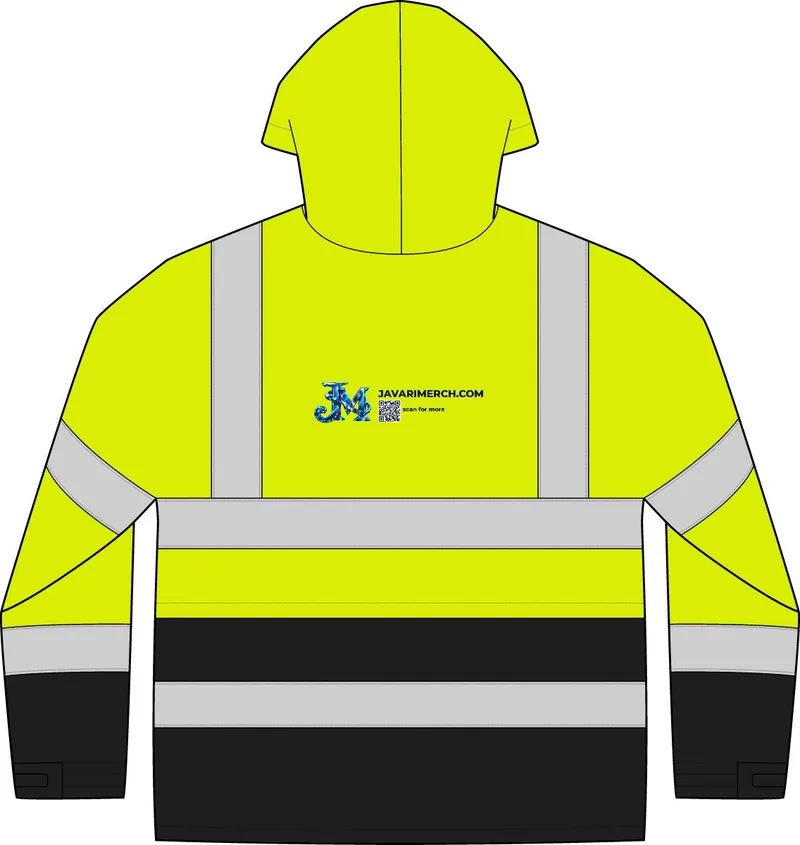 ANSI 107 Class 3 Waterproof Parka in Safety Yellow/ Black