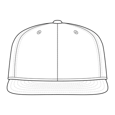 Flexfit Flat Bill Cap in White