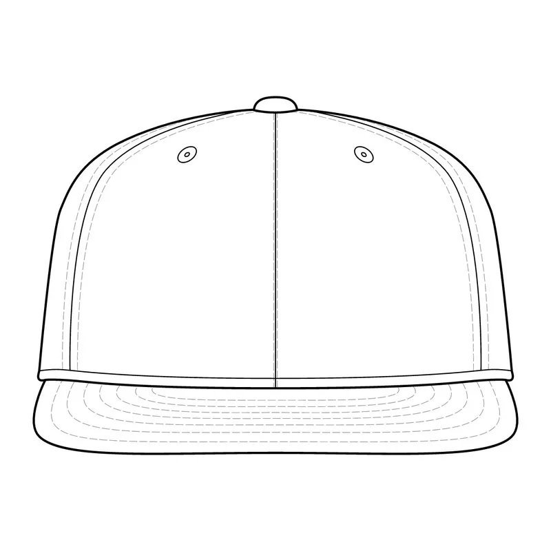 Flexfit Flat Bill Cap in White